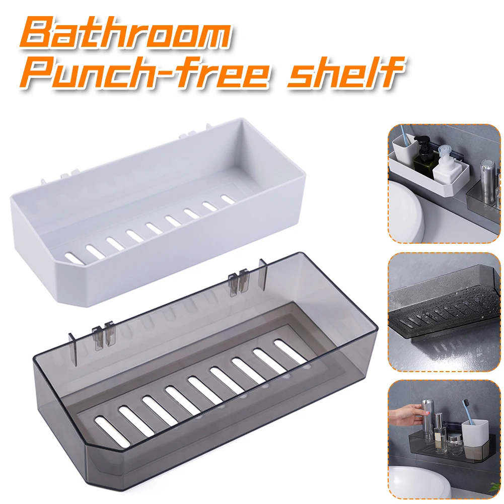 

Bathroom Shower Caddy Shelf Wall Mount Self Adhesive Storage Organizer Shampoo Facial Cleanser Holder for Bathroom Home New 2021