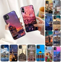 turkey istanbul sceneary building soft black phone case for iphone 13 11 8 7 6 6s plus x xs max 5 5s se 2020 xr 11 pro cover
