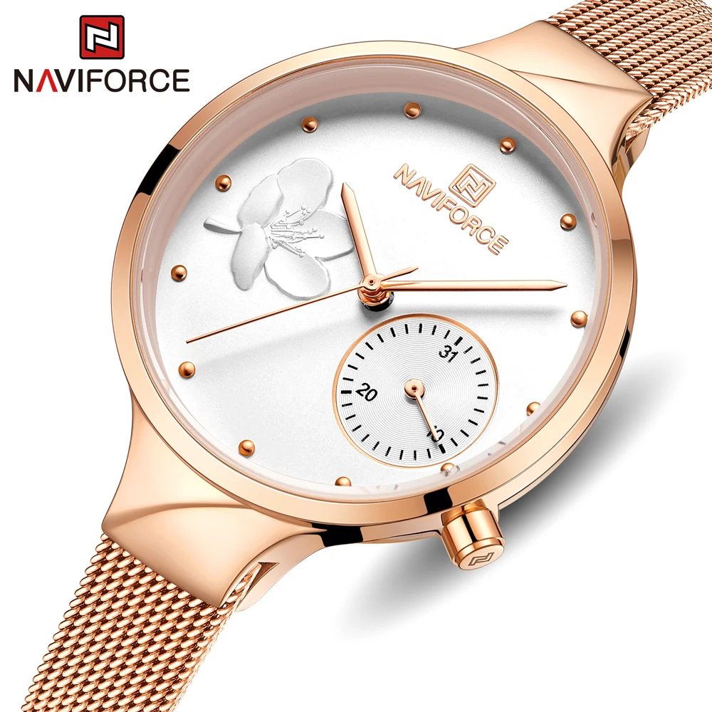 

Top Brand NAVIFORCE Women Watch Female Fashion Luxury Quartz Wristwatches Ladies Simple Casual Waterproof Clock Relogio Feminino