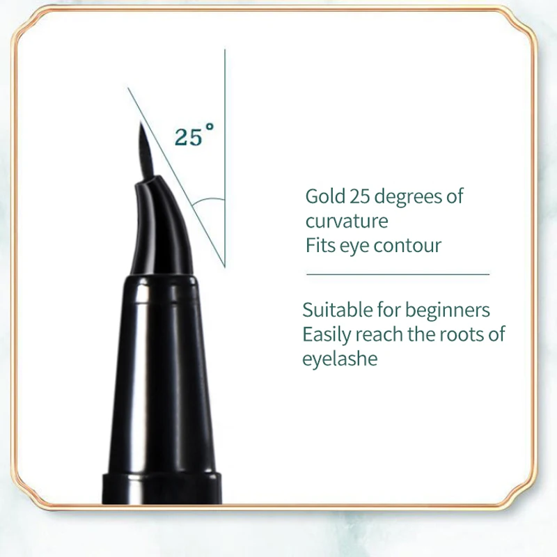 2 Color Quick-drying Black Eyeliner Waterproof Sweat-proof Long-lasting Brown Ultra-fine Liquid Pen Make Up Tools TSLM1 |