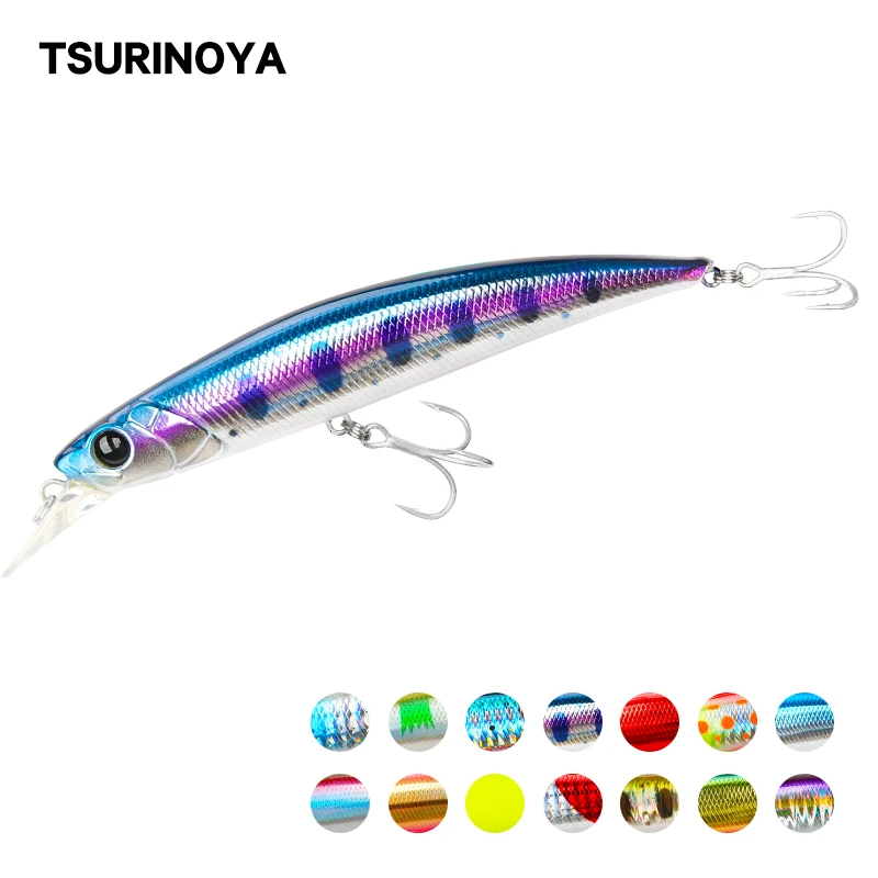 Tsurinoya 4pcs DW77 110mm 22g Fishing Lure Sinking Minnow Wobblers Hard Bait Topwater Jerkbait Swimbait | Спорт и развлечения