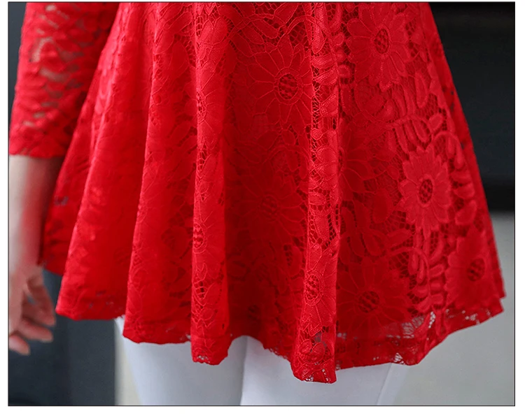 

2020 Spring New Long-sleeved Chiffon Shirt Slim Fashion Temperament Lace Bottoming Shirt Waist Down Long Top Female L419