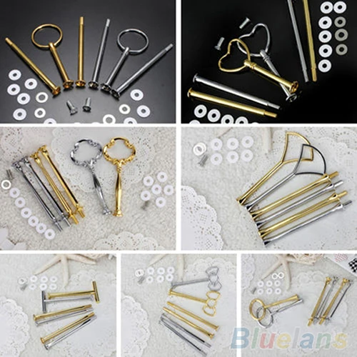 1 Set Multi-Style Practical 2 Or 3 Tier Plate Handle Fitting Hardware Rod Tool Cake Stand Bakeware tray stand | Дом и сад