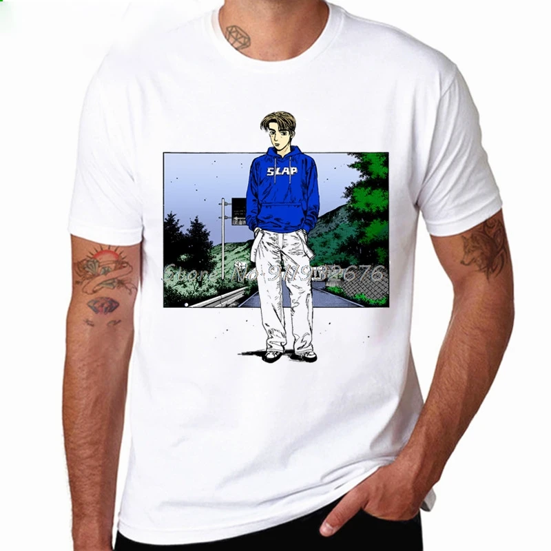 Футболка AE86 Initial D Homme модная тенниска с принтом японского аниме крутая