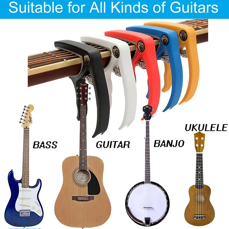 1pcs gitarre capo schnell ändern tuning clamp capo für akustische klassische bass elektrische gitarre ukulele gitarre zubehör free glob