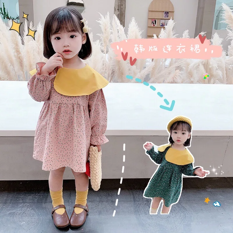 

Spring Kids Girl Baby Clothes Floral Dress for Girl Clothing Child Fashion Design Belt Princess Birthday Dresses Dress