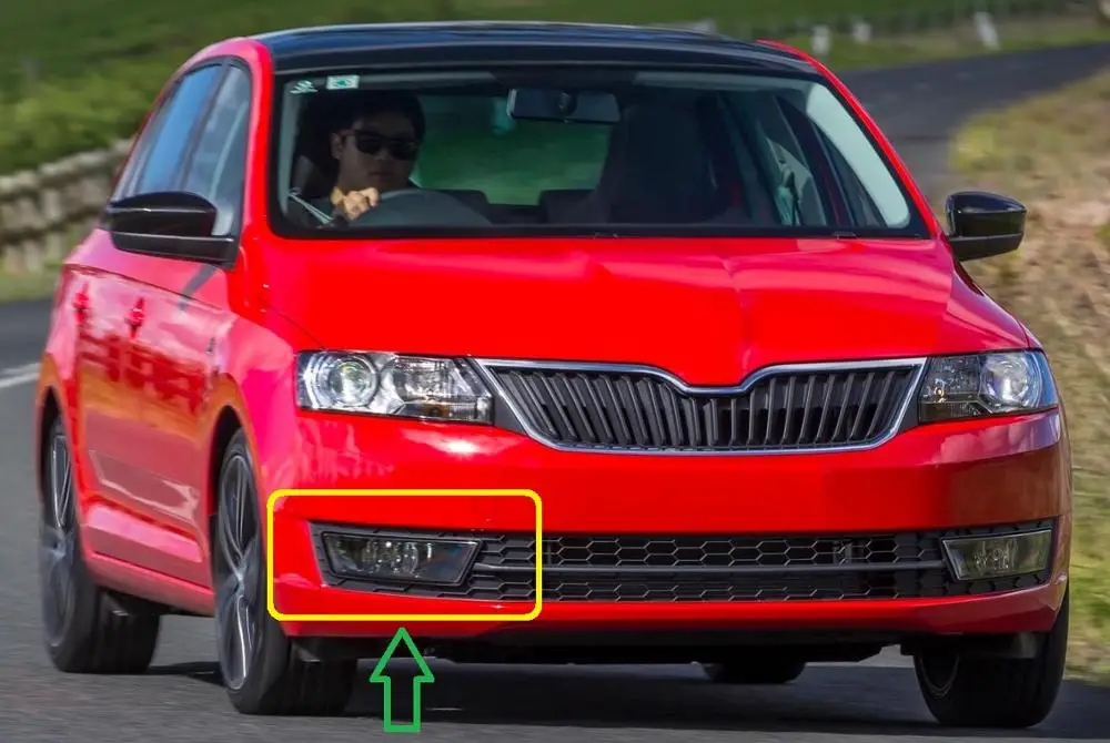 Для Skoda Rapid Spaceback 2012 2013 автомобильный Стайлинг Передняя галогенная противотуманная фара противотуманный светильник с лампами - Цвет: 1pc Right Side