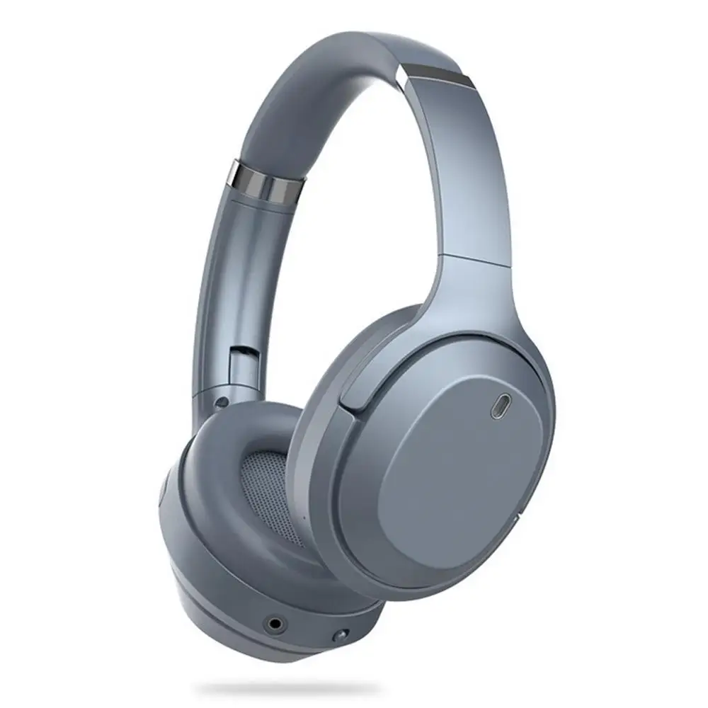 Серый ANC8 активные шумоподавления беспроводные наушники Bluetooth гарнитура с супер HiFi глубокий бас 20H для путешествий работы - Цвет: Серый