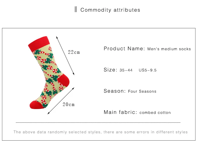 Mens Cotton Sock Winter Stripe Sports High Funny Cute Male Printed Casual Dot Geometry Animal Ice Cream Socks Pattern Gift images - 6