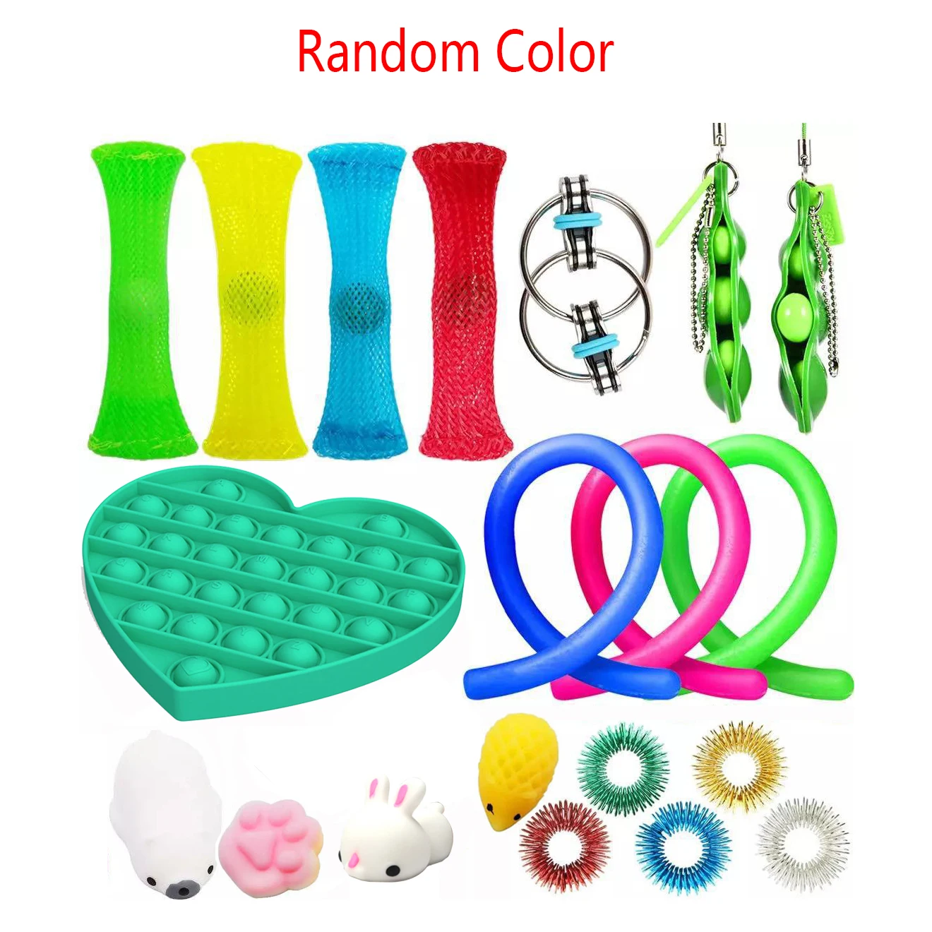 

Fidget Sensory Toy Anti Stress Set Stretchy Strings Stress Autism Anxiety Relief Stress Fidget Toys Gift Pack For Adult Children
