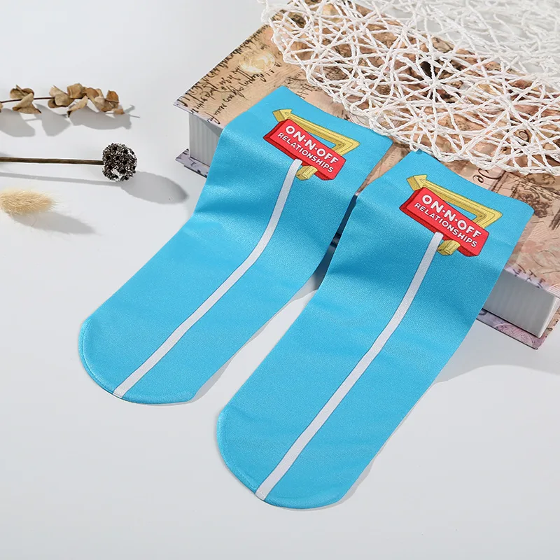 Для девочек радужные носки Повседневное мультфильм женщин Skarpetki Kolorowe корейский