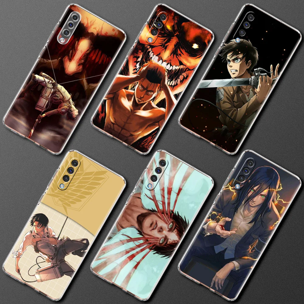 

Attack On Titan Anime Soft Transparent Phone Case for Samsung Galaxy A12 A32 A52 A50 A70 A10 A10S A20 A30 A40 4G Luxury Cover