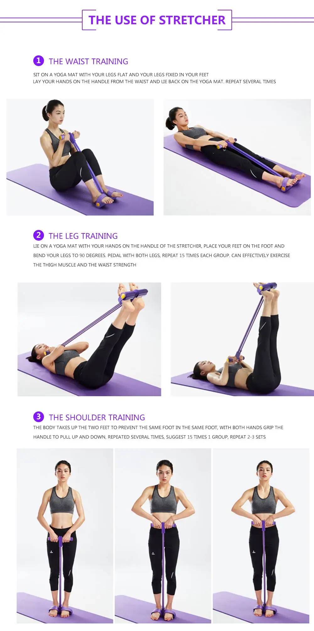 Четыре трубки сидячий ралли Пилатес сопротивление группы с педалью коленей