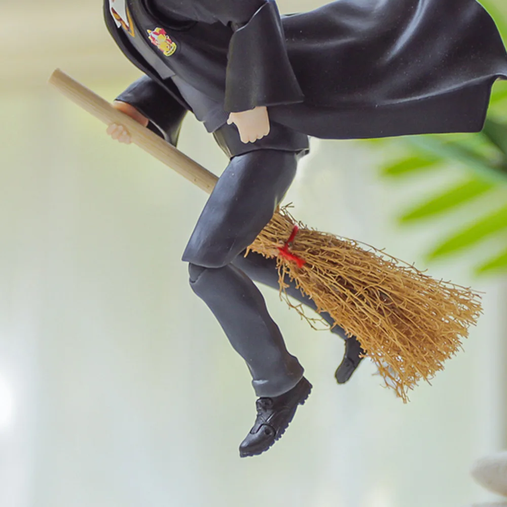 12 шт. кукла мини веник с красная веревка легкий соломы метлы декоративные