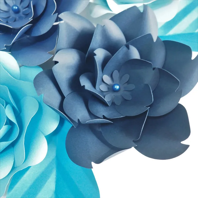 DIY гигантские бумажные цветы искусственные розы фон 5 шт. + 4 оставленных свадебных