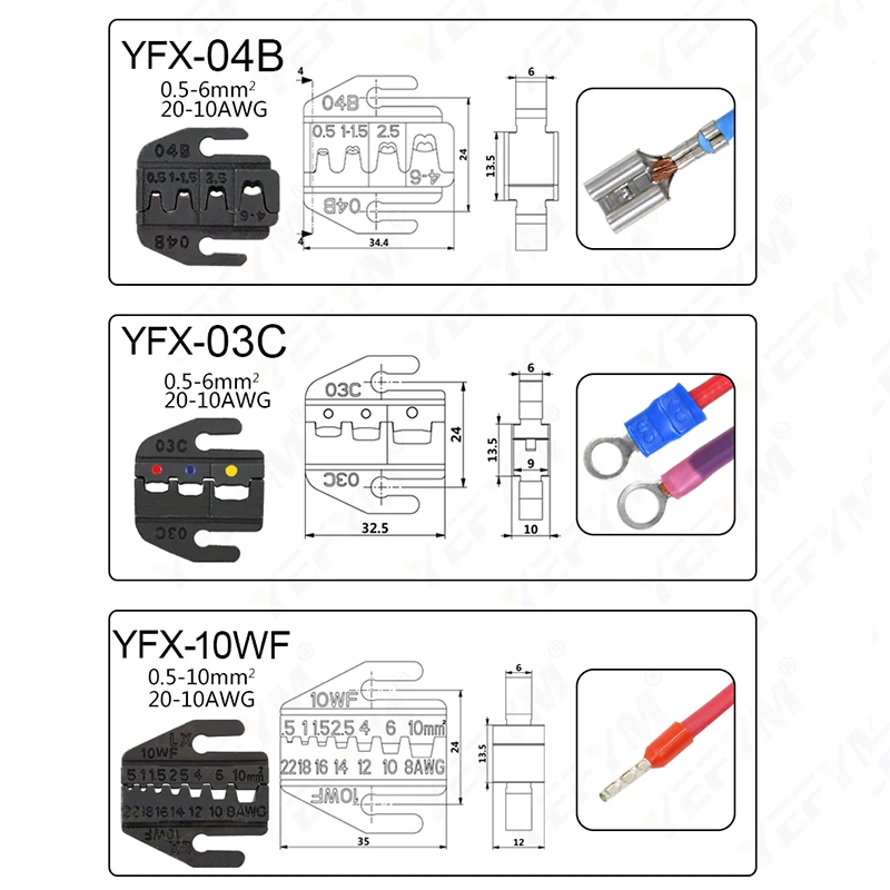 Фото Быстрая замена кусачков YFX, обжимные плоскогубцы для плоскогубцев 236 мм, пружинные и Обжимные клеммы крышки, инструмент высокой твердости №5