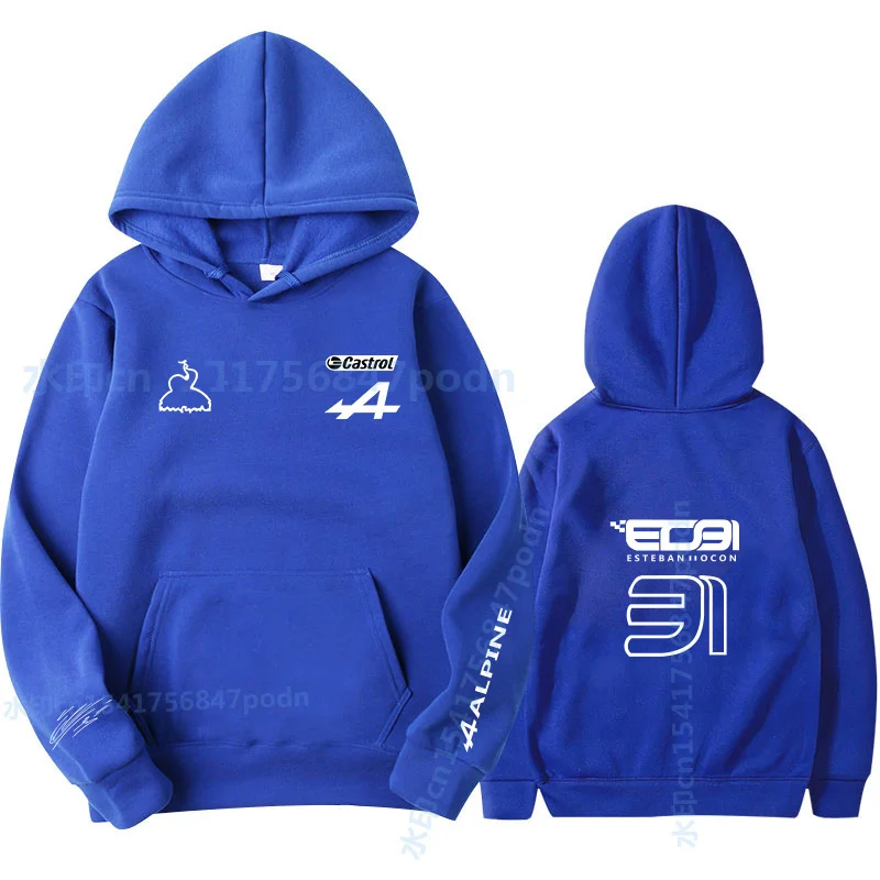 

2021Formula One Racer esteban ocon F1 Alpine team Racing Fans Tracksuit Team Logo Men/Women Hoodies Oversized Sweatshirt