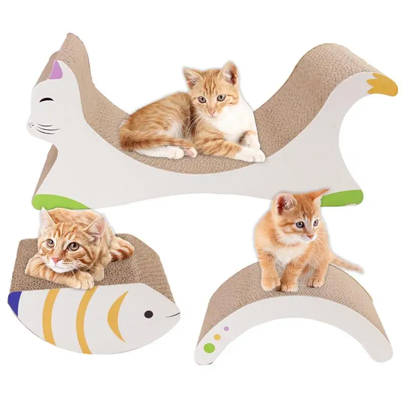 

3 Pcs Cat Scratch Board Stackable Cat Wear-Resistant Scratcher Kitten Claw Plate Paper Pad Climbing Frame Scraper Cats Supplies