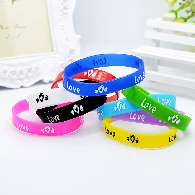 10 штук Мягкие силиконовые браслеты браслет в подарок мальчикам и девочкам