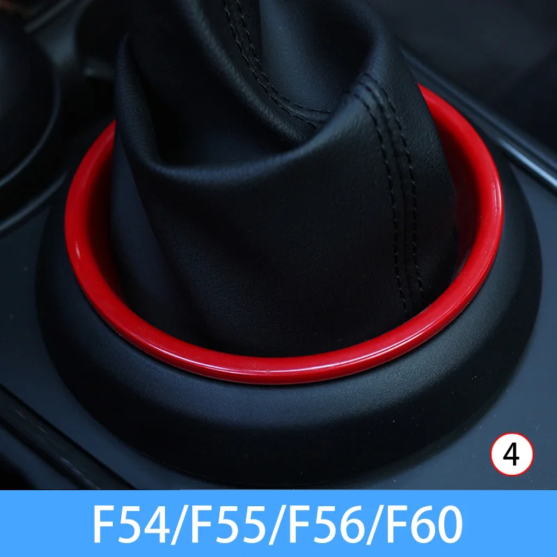 Red-4 Автомобильные аксессуары для внутренней отделки рулевого колеса, декоративная крышка автомобиля-Стайлинг для MINI Cooper S F54 F55 F56 F60 Clubman Countryman - Название цвета: Red-4