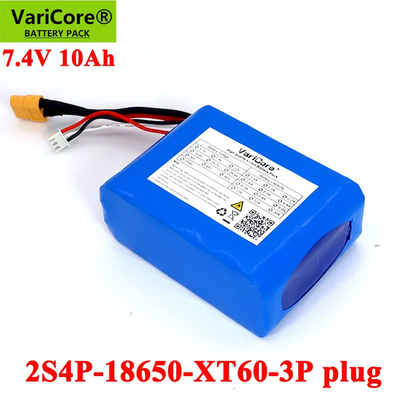 

VariCore 7.4V 12.0Ah 8.0Ah 10Ah 18650 Lithium Battery 8.4V Rechargeable batteries 10C 100A discharge for Aircraft Model airplane