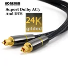 Оптоволоконный кабель Honesum SPDIF 5,1 Dolby 7,1, звуковая панель Toslink, позолоченный Цифровой оптический коаксиальный аудиокабель, ТВ-приставка