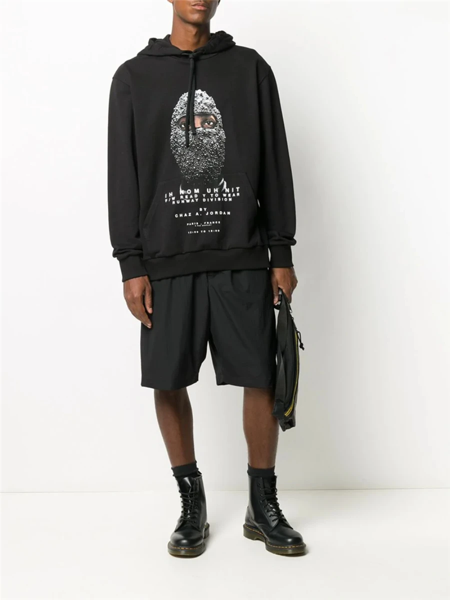 

2021 Good Quality Stranger Things Pearl Mask Man Print Hooded Sweatshirt Men Women Oversized Hoodie Streetwear Cotton