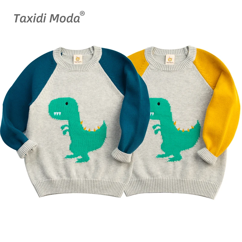

Taxidi Moda 2021 Spring 100% Cotton Embroidery Cartoon Children Sweater Baby Boy Pullover For Kids Knitted Jumper Clothing 2014