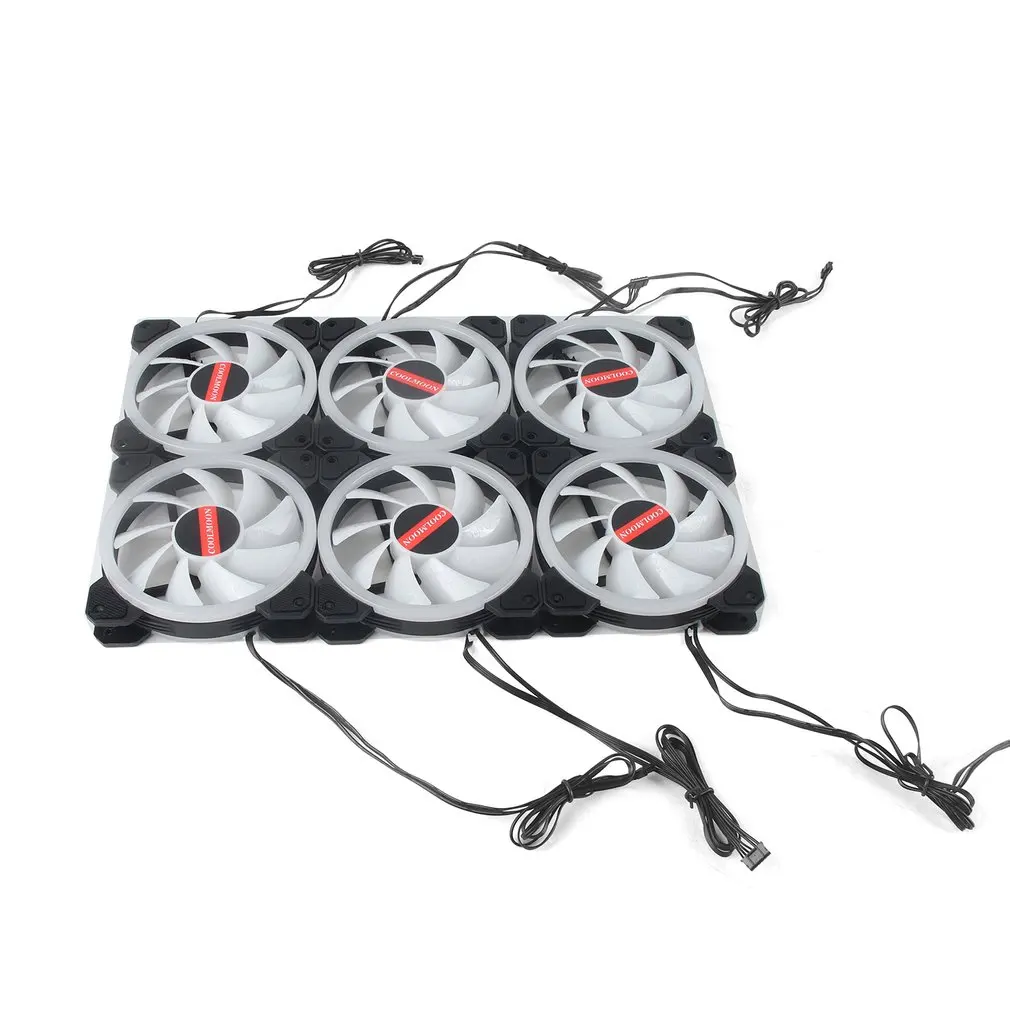 Кулер для ПК с RGB подсветкой и пультом ДУ 120 мм 6 шт.|Кулеры системы охлаждения