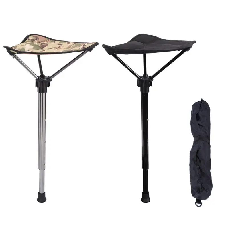 

2020 single leg chair Outdoor telescopic folding stool portable one leg high chair can be used for outdoor camping and fishing