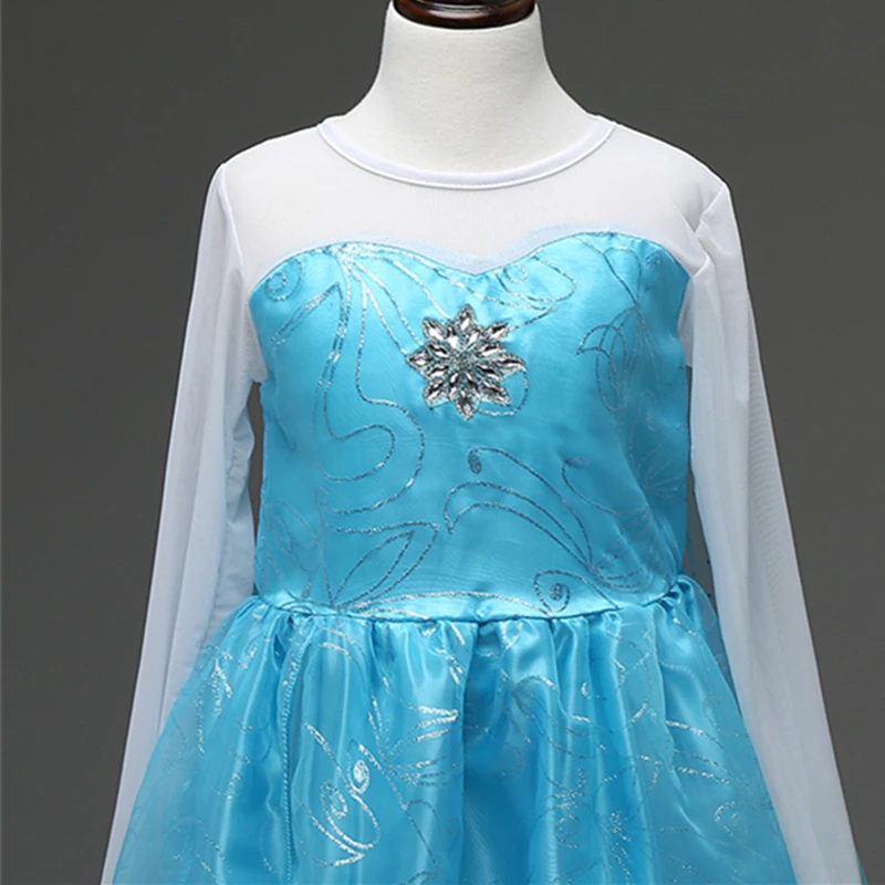 2021 платья для девочек платье Эльзы принцессы косплея по мотивам фильма вечерние