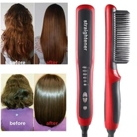 multifunctional beard hair straightener styler brush heat hair ceramic curler electric straightener hot comb hair care machine