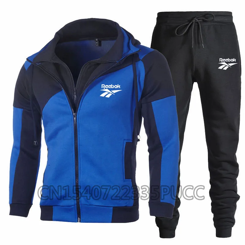 

New Two-Piece Hooded Track Suit Men's Hoodie Sportswear Thick Hoodie + Pants Sportswear Zipper Casual Sports Shirt + Sports Pant