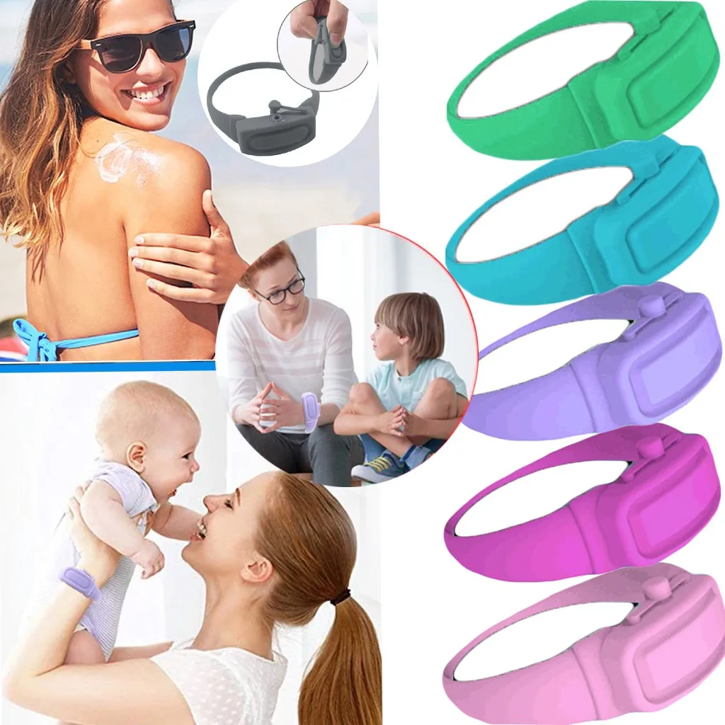 

Fashion Hand Sanitizer Dispenser Wristband Wristbands Liquid Gel Whole Sanitizing Sanitizer Dispenser Hand Sanitizer Dispensing