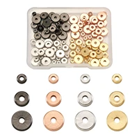 1 box 304 stainless steel brass spacer beads flat round mix color 3mm 4mm 5mm 6mm 8mm metal beads diy bracelet jewelry making