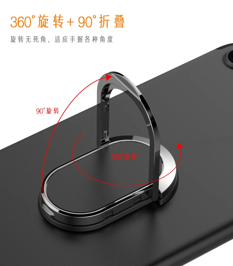 Роскошный автомобильный держатель кольцевой чехол для Huawei Y6 Pro Y7 Prime II Compact Y7P 2017 2018