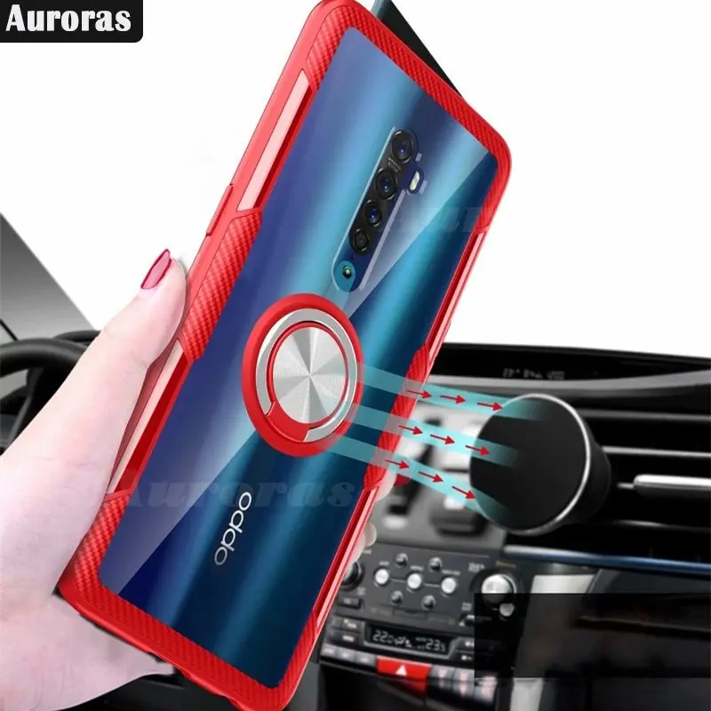 Защитный чехол Auroras для OPPO Reno 2 противоударный с магнитным кольцом и подставкой Oppo