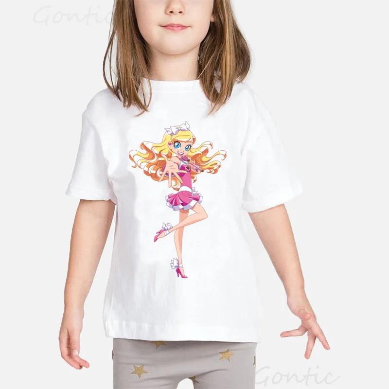 

LoliRock Magical girls t shirt Children Design Funny Cartoon Anime Great kids tshirt Short Sleeve kids Clothing BAL097