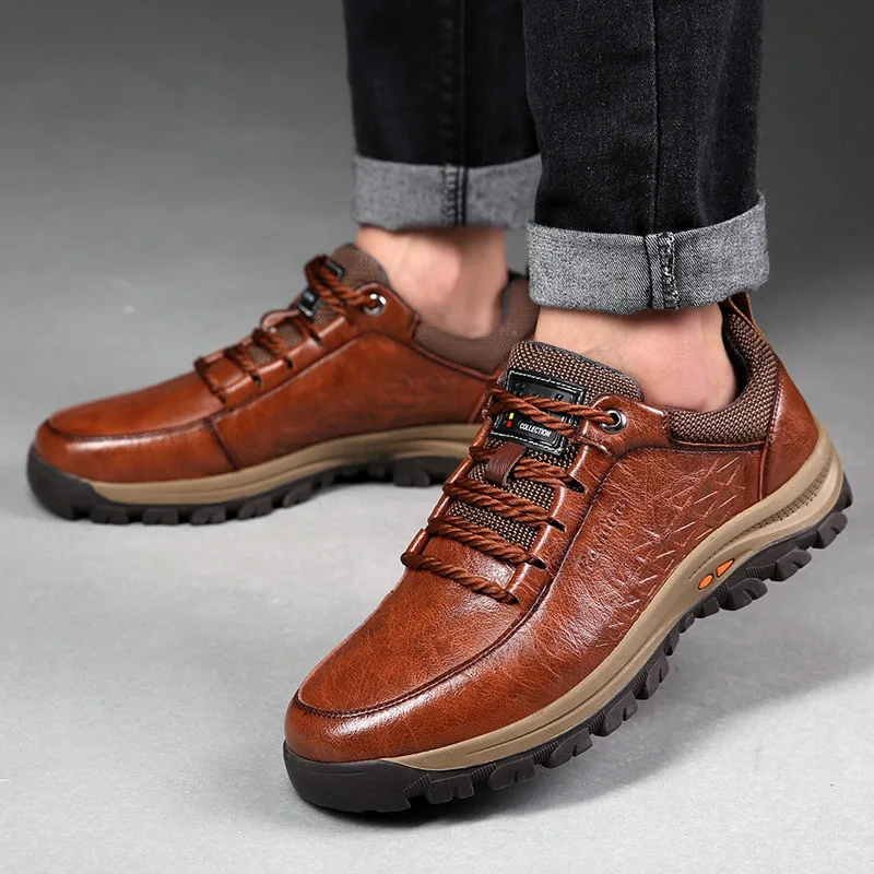 

2021 new winter men's shoes hiking shoes casual sports shoes outdoor hiking shoes 47 extra large size 48 increase tooling shoes