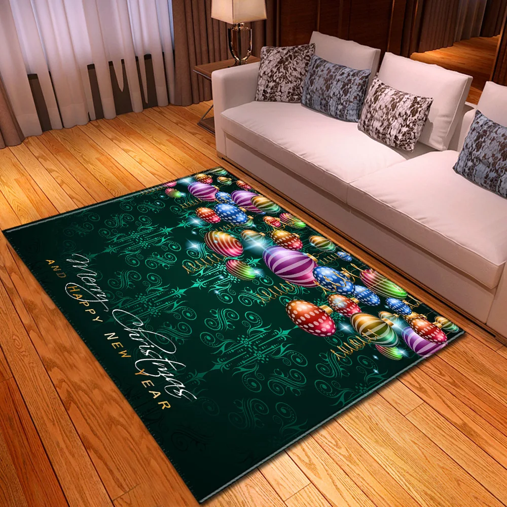 Creative Xmas party 3D Printed Carpet Hallway Doormat Bath Kitchen Absorb Water Anti-Slip Mat/Rug christmas decorations for home | Дом и сад