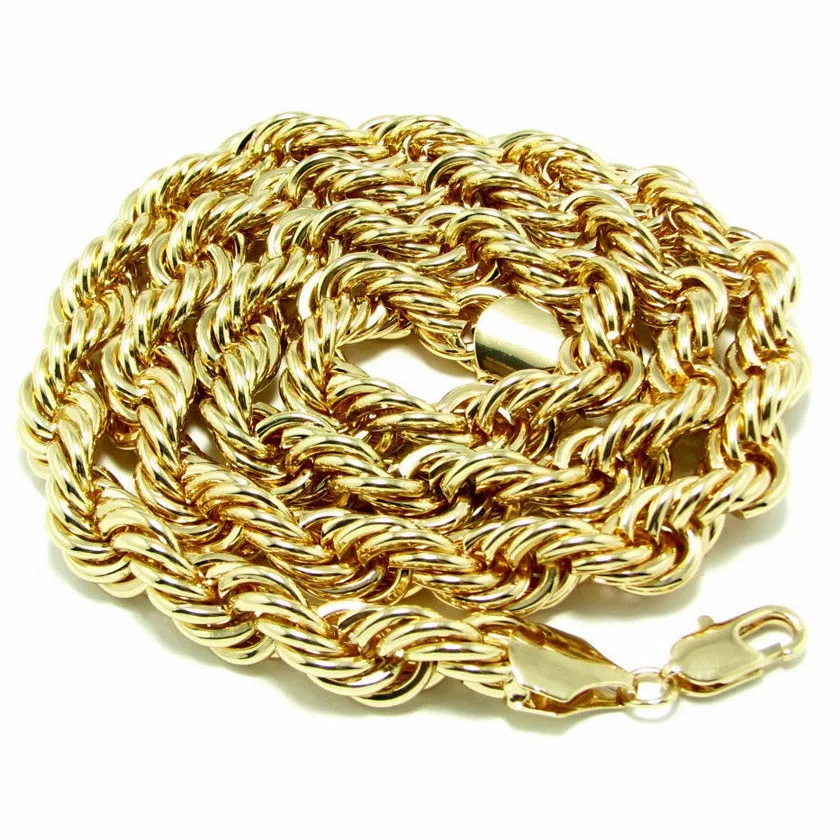 

Хип-хоп рэппер цепь 10 мм ширина 90 см длинный золотой серебряный цвет нержавеющая сталь звено веревки ожерелье ювелирные изделия