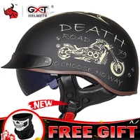 gxt dot certification retro motorcycle helmet moto helmet scooter vintage half face biker motorbike crash moto helmet casco moto