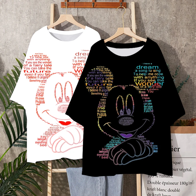 Футболки с рисунком Феи Диснея женская одежда в стиле Харадзюку корейский модный