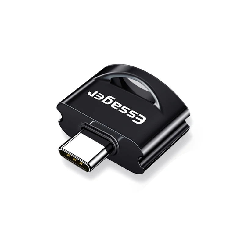 Черный Essager usb type C OTG адаптер 2 цвета USB-C разъем USB-C type-C к USB 3,0 OTG конвертер для samsung S10 Xiaomi Mi 9 huawei - Цвет: Черный