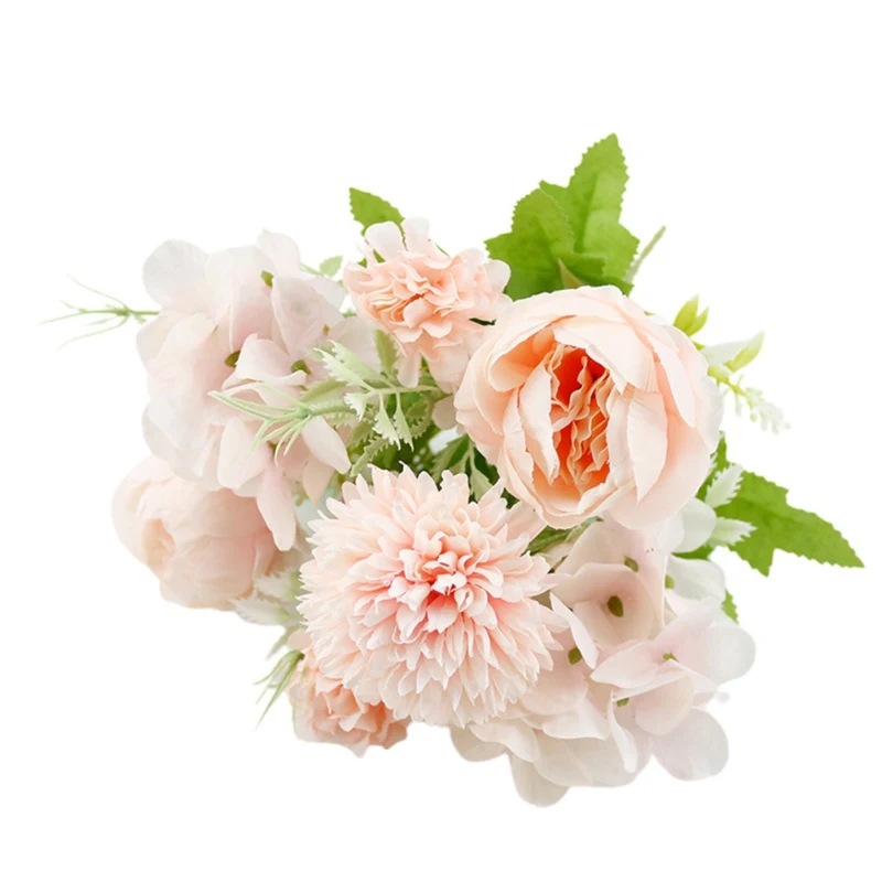 

Peony Hydrangea Simulation Home Silk Flower Wedding Bouquet For Bride Party Decoration Artificial Flower Supplies