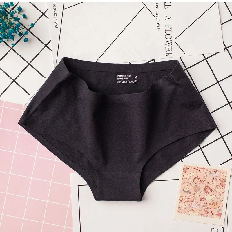Женские трусы 2 шт. хлопковое нижнее белье средняя талия бесследное женское