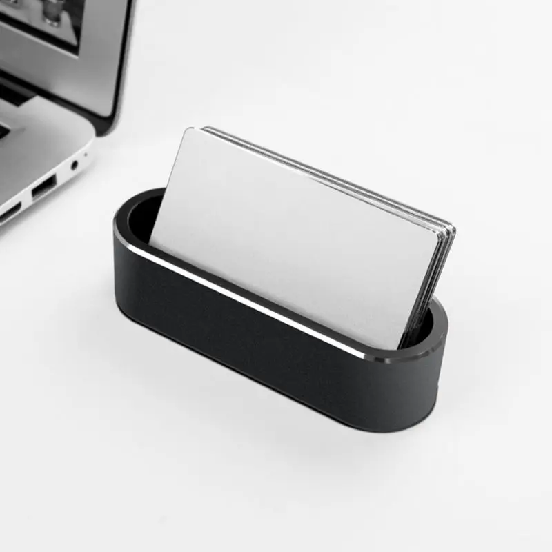 

Metal Business Name Card Holder Aluminum Display Stand Rack Desktop Organizer Dropshipping