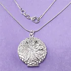 Ожерелье из серебра 925 пробы с кулоном-фоторамка, цепочка со змеиным плетением 18202224 дюйма для женщин, очаровательные свадебные модные украшения