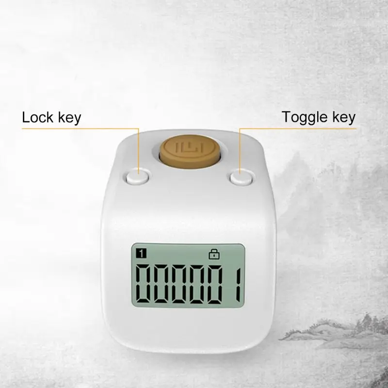 

Digital LCD Finger Ring Tally Counter 6Digit beads Prayer Counter Clicker