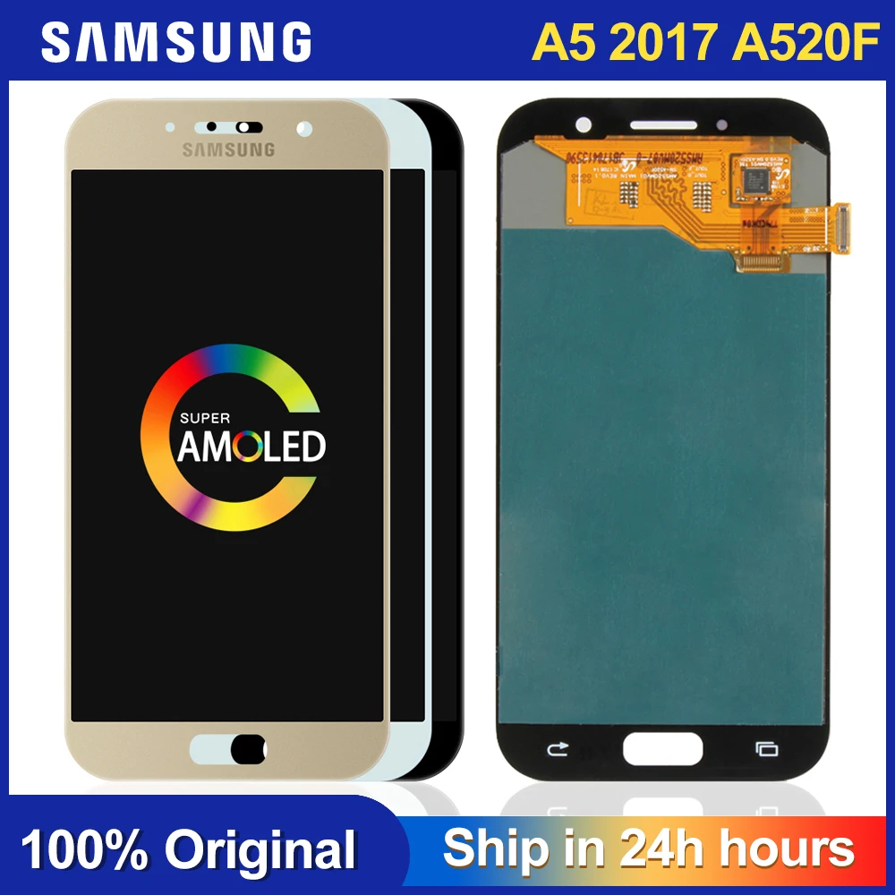 Оригинальный 5 0 &quotSuper AMOLED ЖК дисплей для SAMSUNG Galaxy A5 2017 с сенсорным экраном